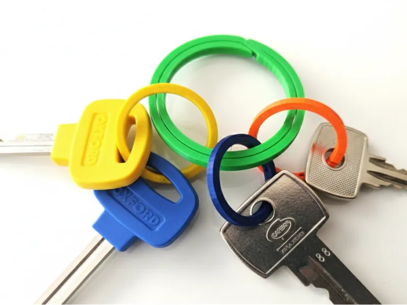 Slim-Line Geometric Split Keyring Collection