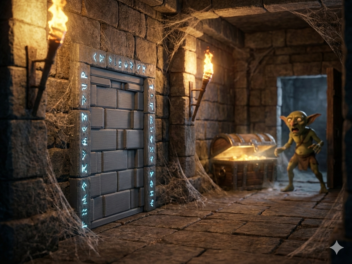 Closed Secret Passage - HeroQuest 3D Modular Board