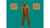 Statuette meme « 67 » façon burrito — photo 2
