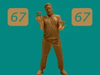 Statuette meme « 67 » façon burrito — photo 1