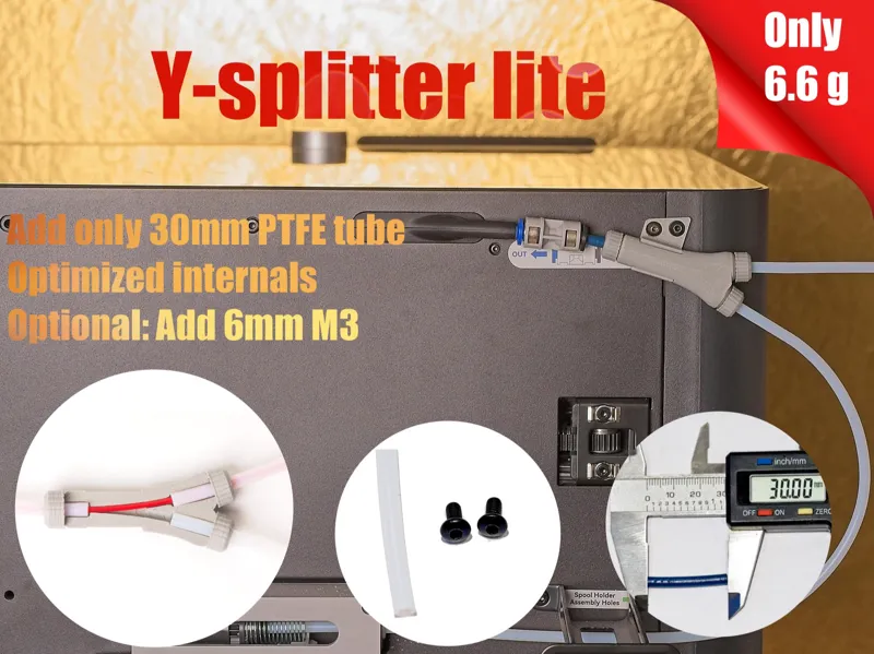 Y-splitter connector lite - no hardware necessary