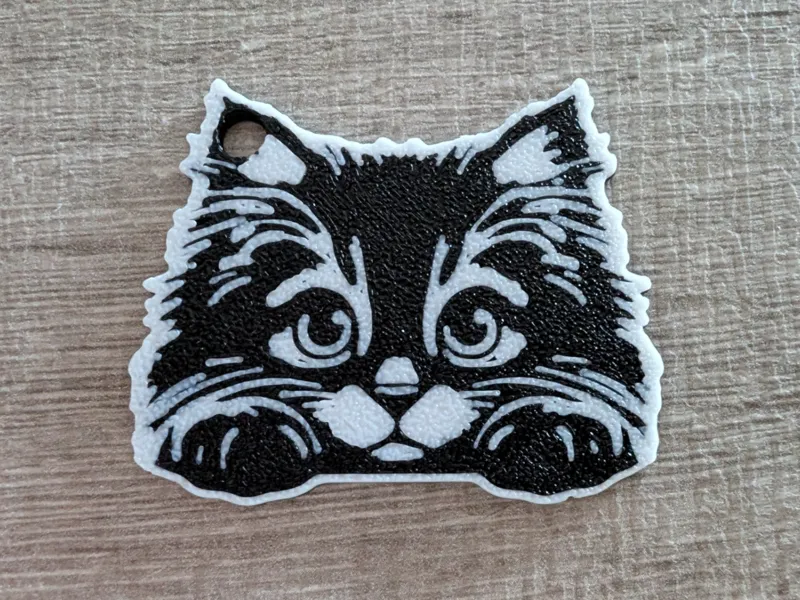 Keychang Peeking Cat
