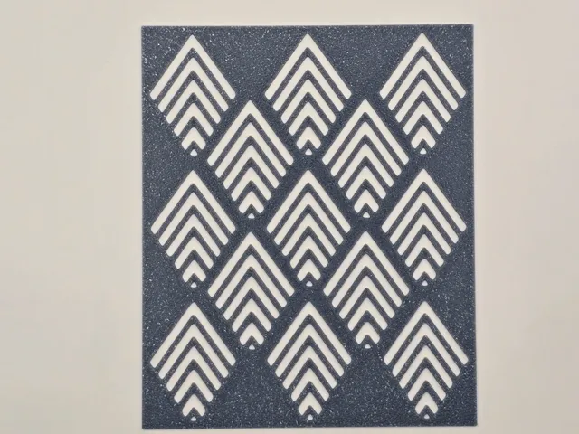 Herringbone Earring Stencil Template Craft