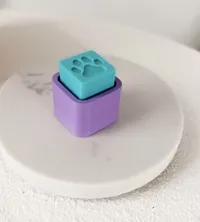 Dog Paw and Heart key cap