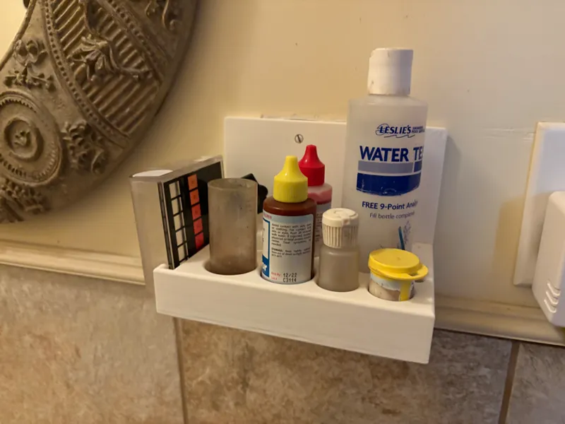 Taylor Pool Test Supply Shelf