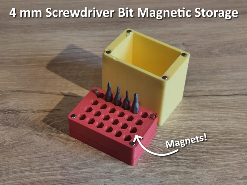 4 mm Screwdriver Bit Magnetic Storage