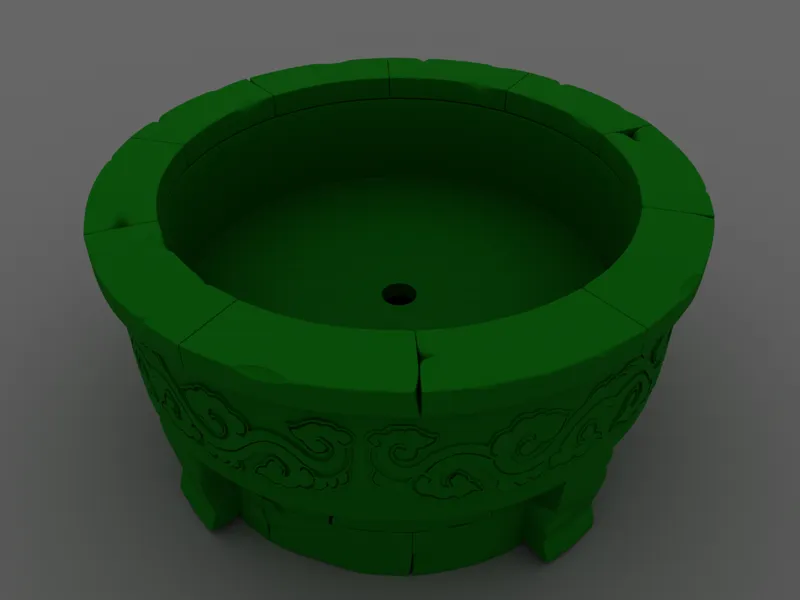 仿古石盆小花盆Flower pot of antique stone pot small plant