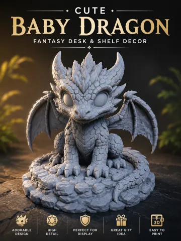 Adorno temático: Cute Baby Dragon - Defend your desk with cuteness — vista de referencia 2