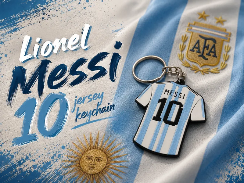 Lionel Messi 10 jersey keychain