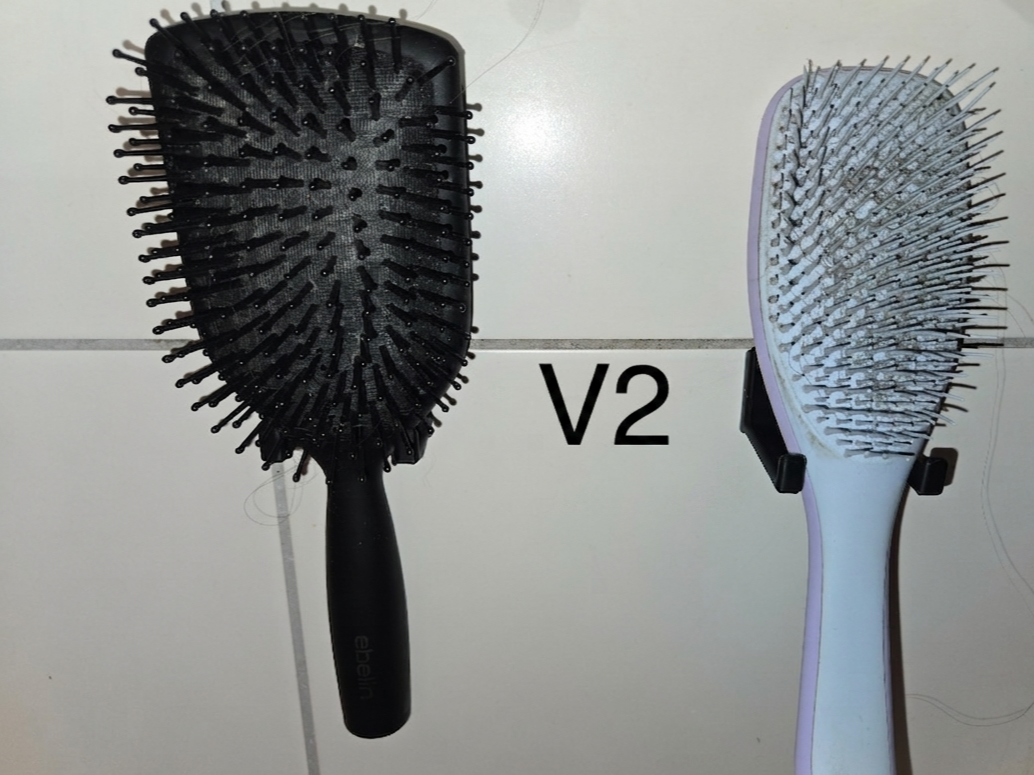 Minimalist Hairbrush Wall Mounts V2(Flat & Angled)