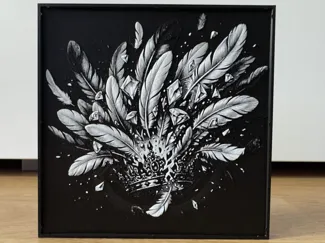 Diamond Feather Crown - Fallen Royalty HueForge