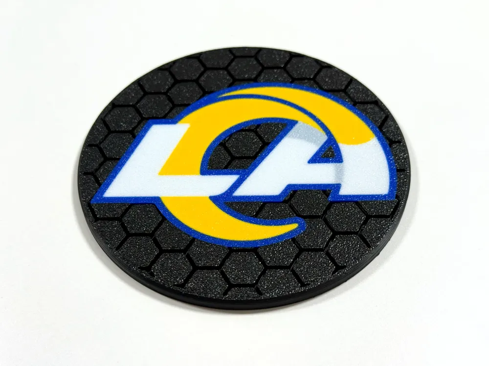 Los Angeles Rams Hex Coaster by Viper7Gamer MakerWorld: Download Free ...