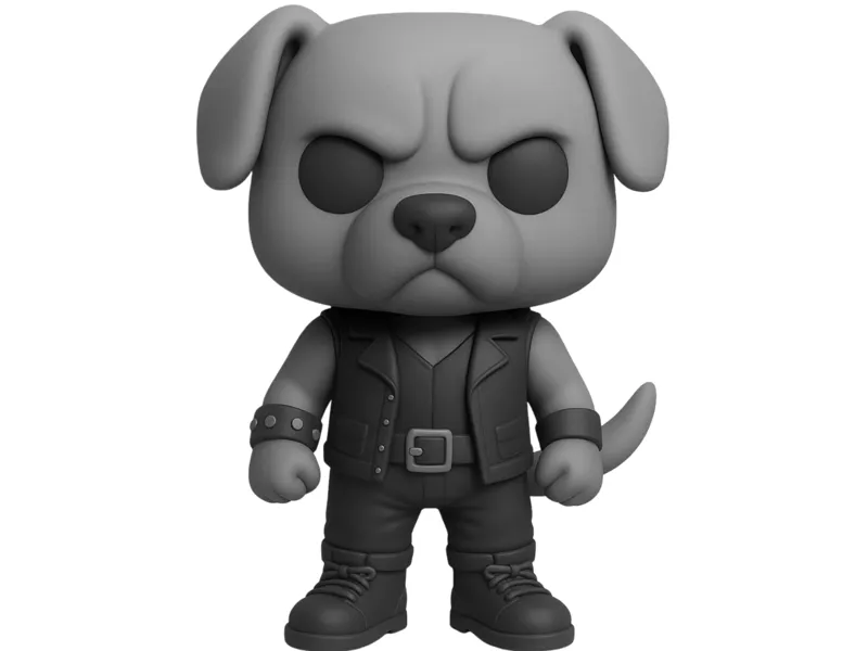 SteelPaws Baby Bulldogge Sammlerfigur Biker Style
