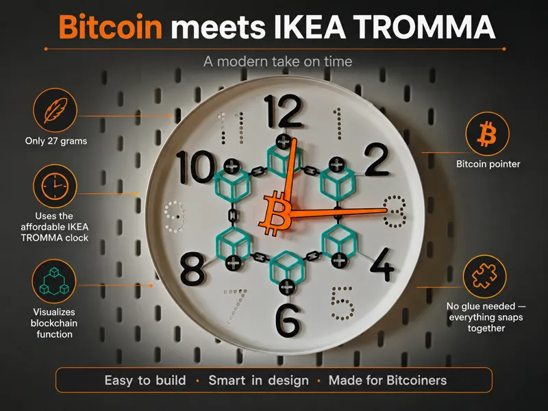 Bitcoin meets IKEA TROMMA wall clock