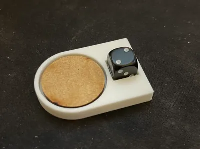 25mm Miniature Base with 10mm dice holder