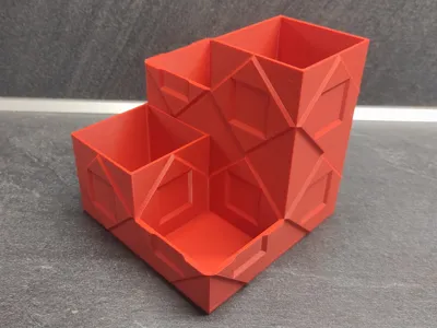 square - cubic pen holder