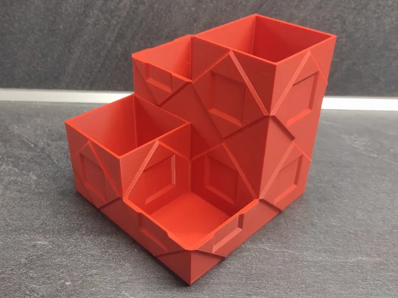 square - cubic pen holder