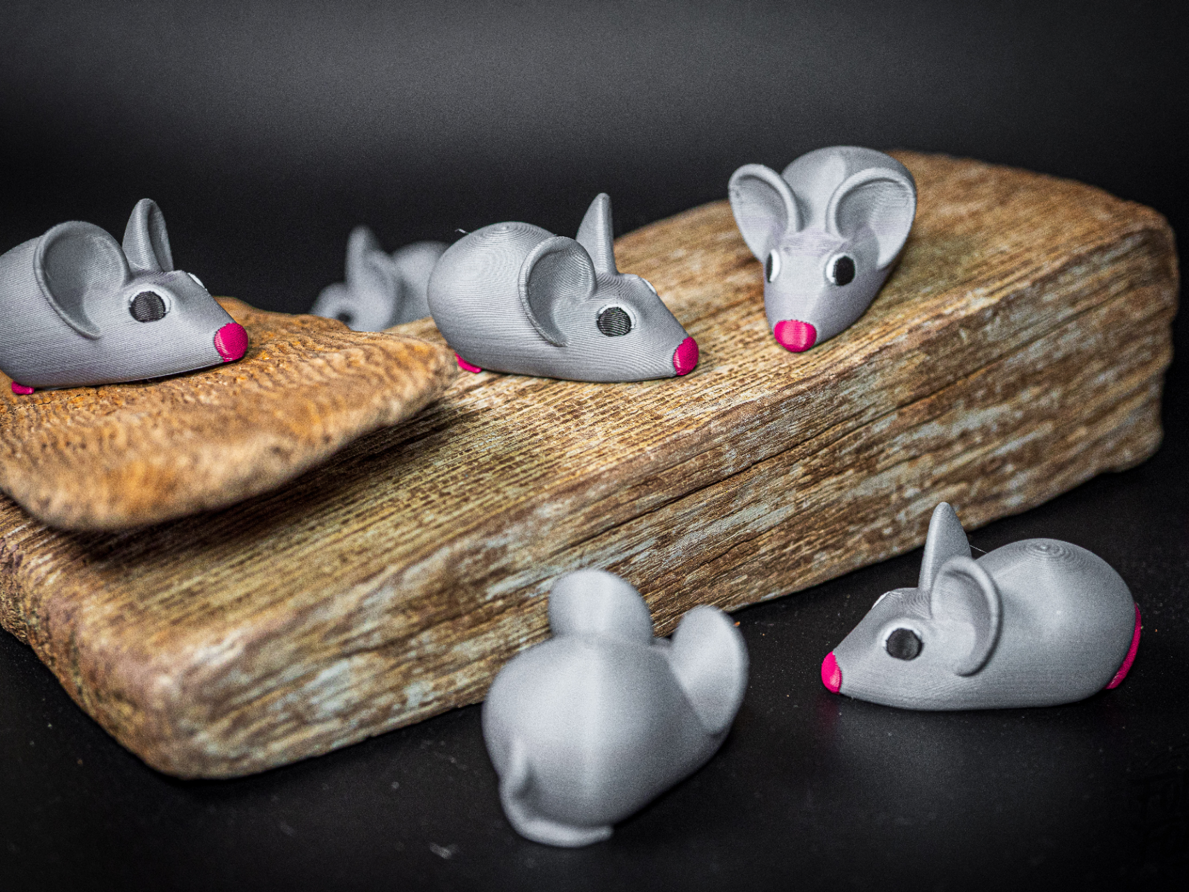 Tiny Mouse Figurine, Cute Print in Place 
