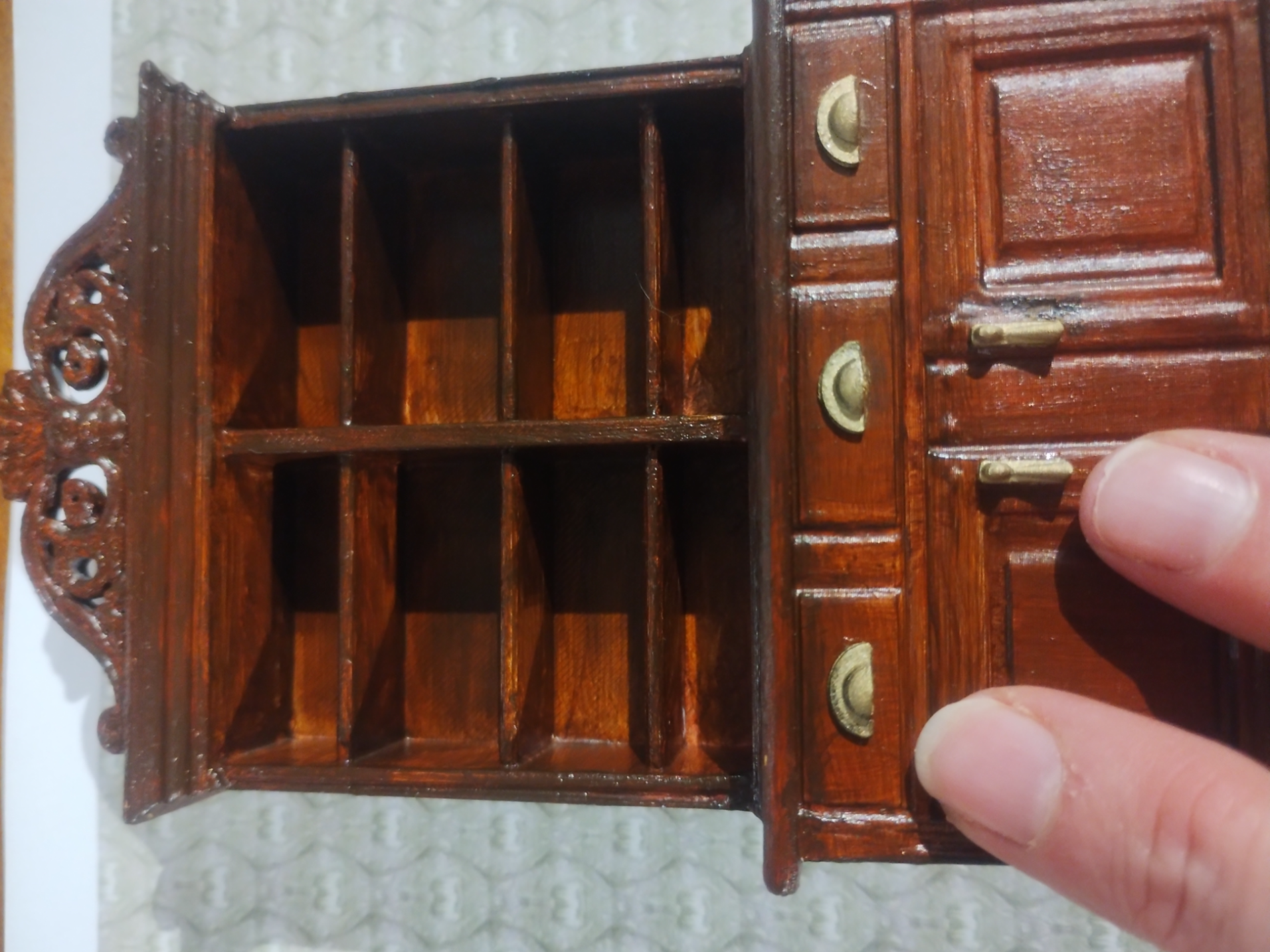 1:12 cabinet shell drawer knob and handle