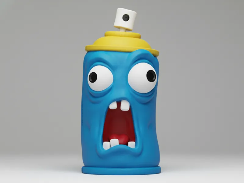 Shocked Graffiti Spray Can