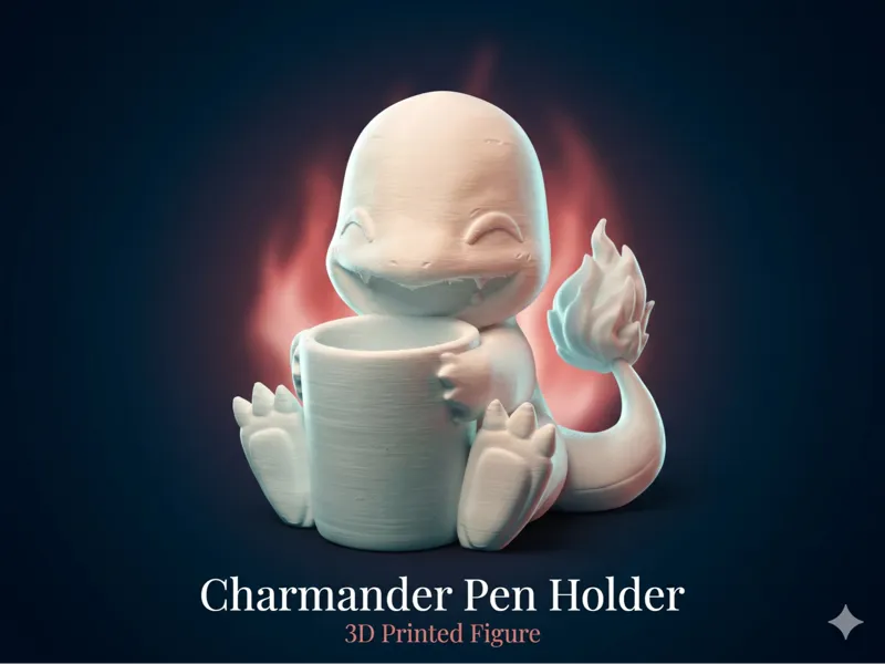 Charmander Pen Holder | Pokémon Desk Organizer 