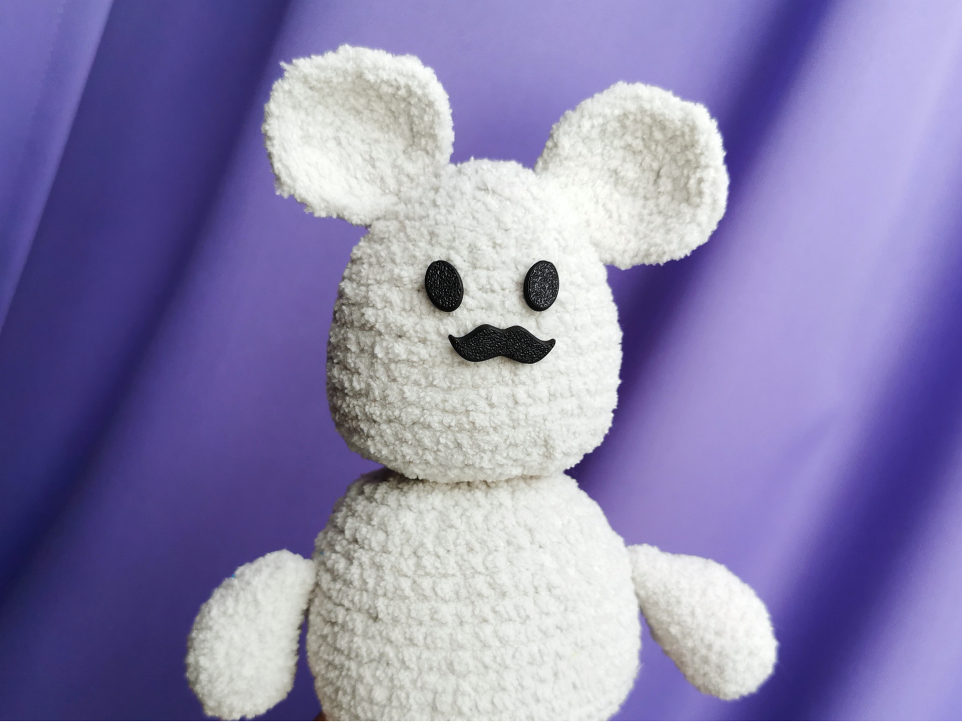 THREADED CROCHET SAFETY MUSTACHES