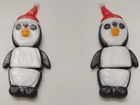 Pendientes navidad pingüino articulado