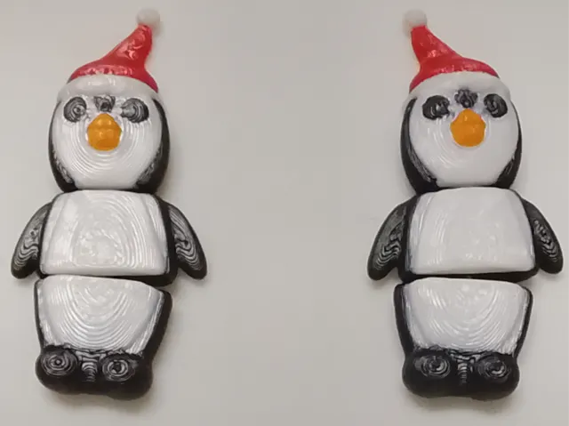 Pendientes navidad pingüino articulado