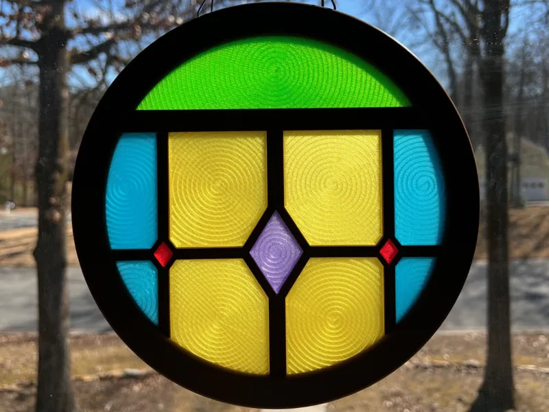 Bluey Stained Glass Window