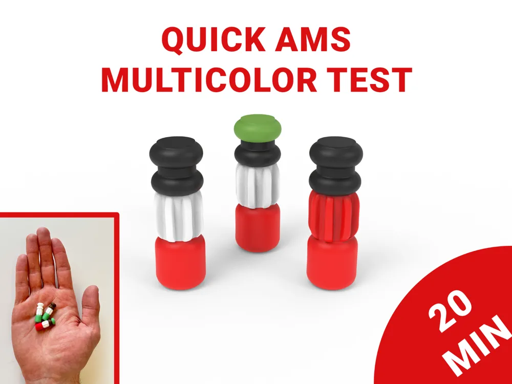 AMS Quick Multicolor Test Print (2 -3 - 4 colors) - Free 3D Print Model ...