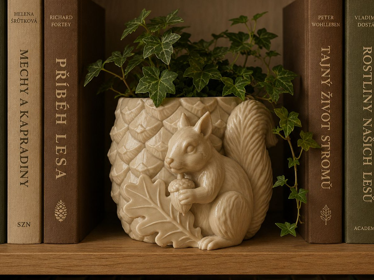 Squirrel Planter Pot Woodland Squirrel Bowl Decor