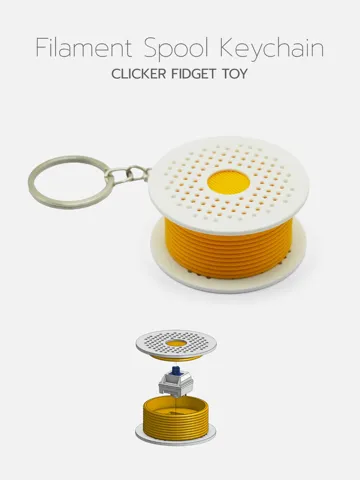 Llavero: Filament Spool Clicker Fidget Toy Keychain — vista de referencia 2