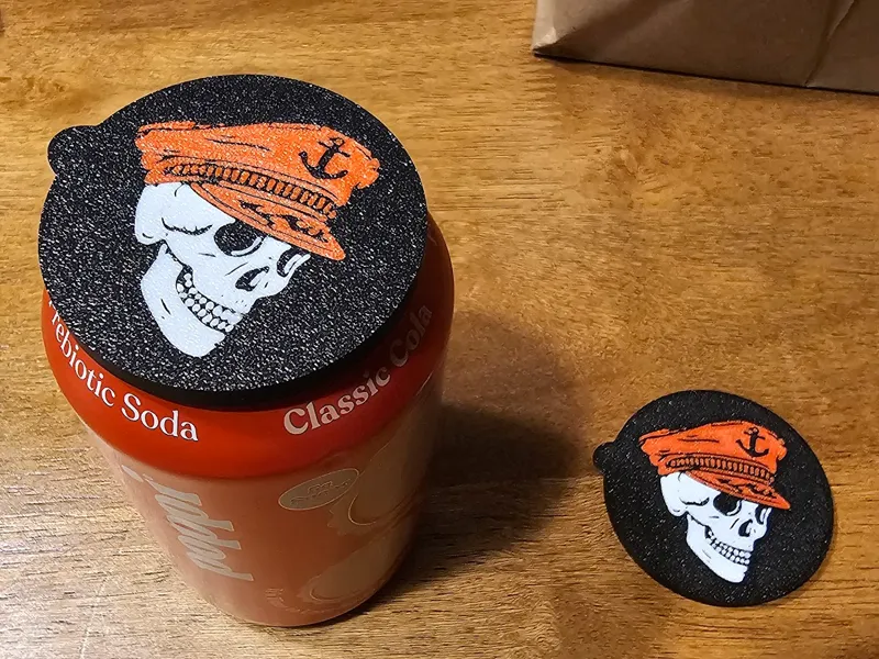 Soda or Beer Can Lid With Skull