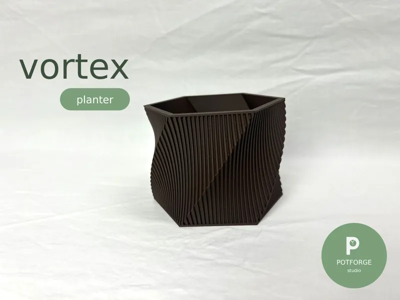 Vortex Planter | Twisted Hexagonal Pot
