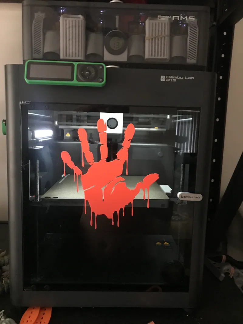 Halloween Decal -  Bloody Handprint