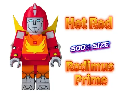 Hot Rod/Rodimus Prime 500% Brick Figure