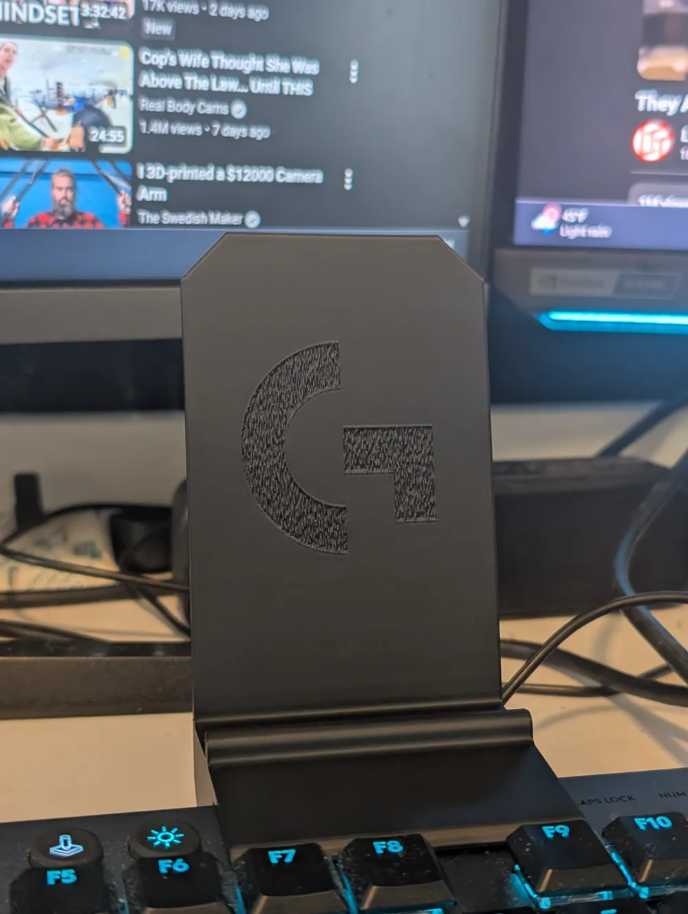 Logitech G815/G915 Phone Stand - Free 3D Print Model - MakerWorld