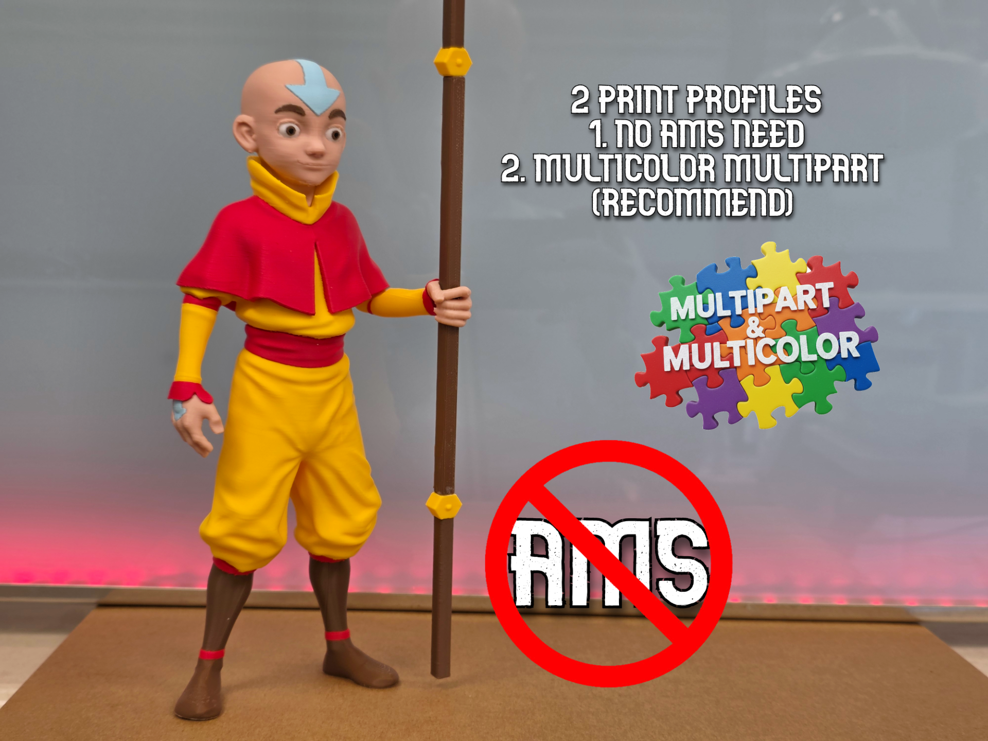 Aang Airbender /NO AMS & MULTICOLOR MULTIPART