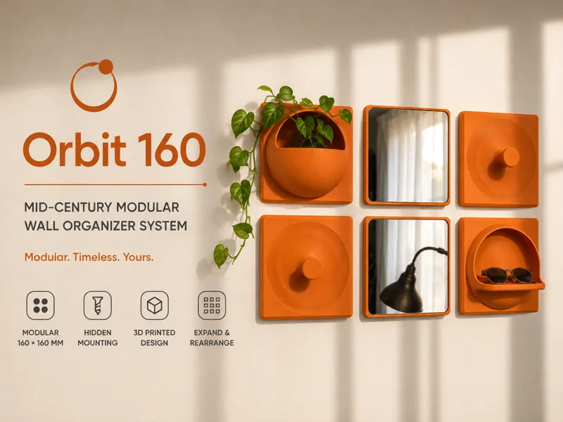 Orbit 160 – Mid-Century Wall Organizer System