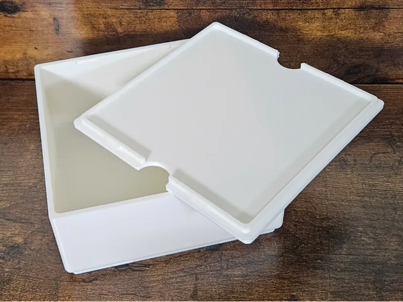 Square Display Bin with Lock-in Lid
