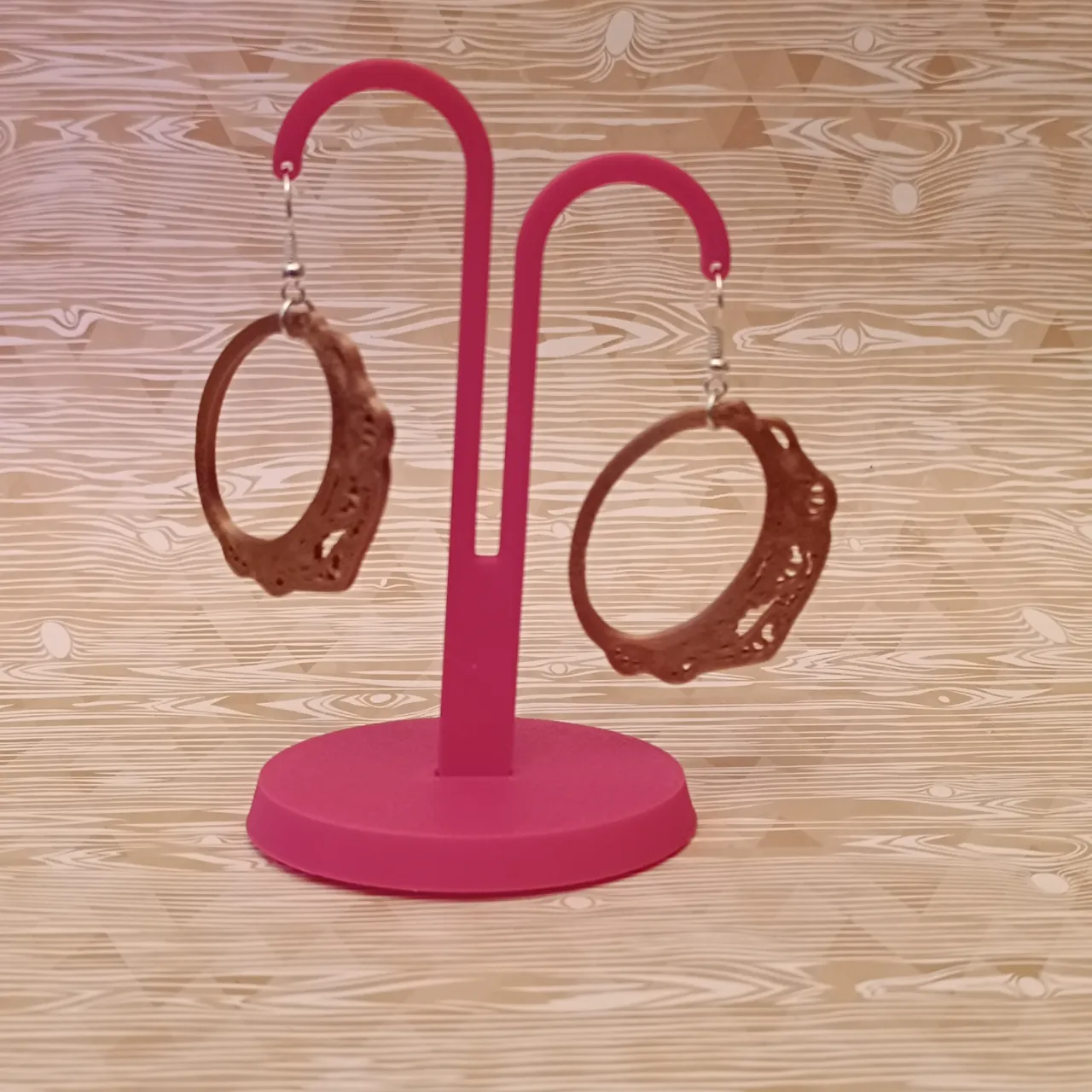 Pendientes pandereta plana view 2