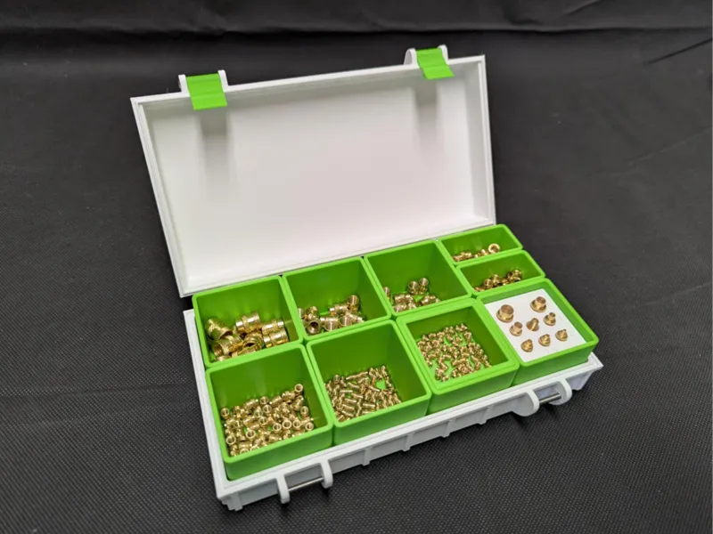 Rugged small parts storage box