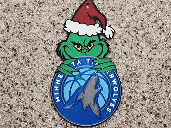 Twolves Grinch tree ornament