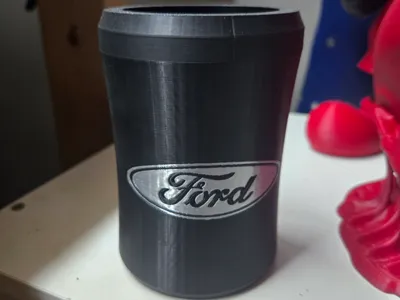 Ford brass knuckle 12oz can koozie