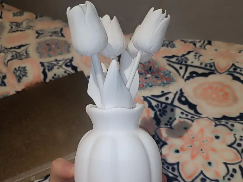 Tulip Bouquet in a Vase –Valentine's Day Gift