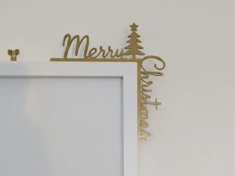 „Merry Christmas" Türrahmen-Deko (90° Eckdesign)II