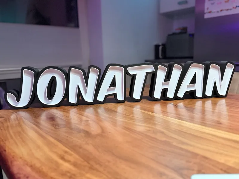 Jonathan LED Namenlampe Lightbox