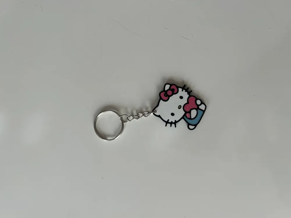 Hello kitty keychain - Free 3D Print Model - MakerWorld