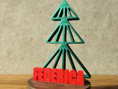 Christmas place card with custom name