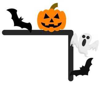 Halloween-Themed Corner Decoration